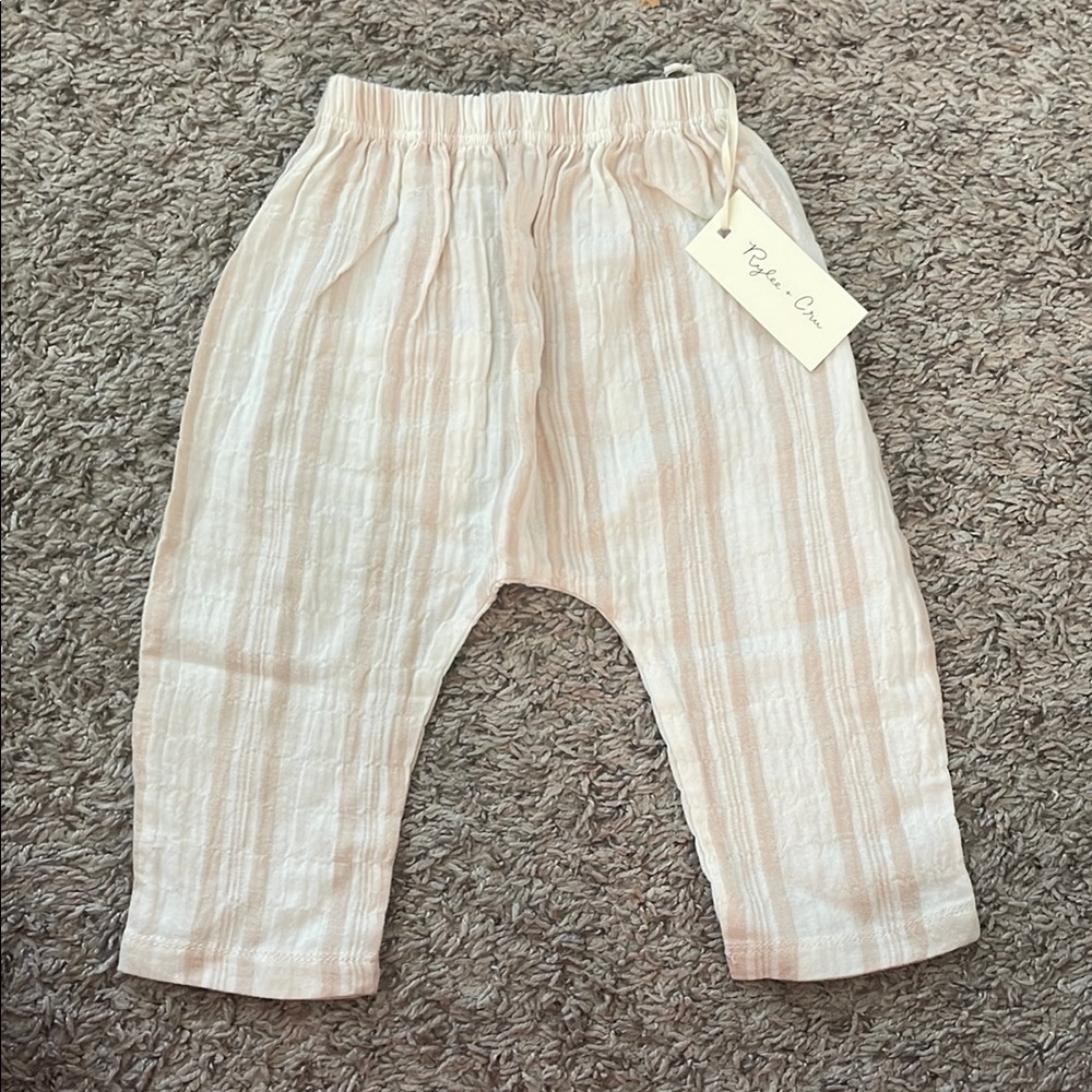NWT Rylee + Cru Baby Olie Striped Pants -size 6-12 M